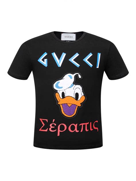 t shirt gucci donald noir